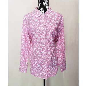 Talbots | Starfish Button Long Sleeve Shirt Top